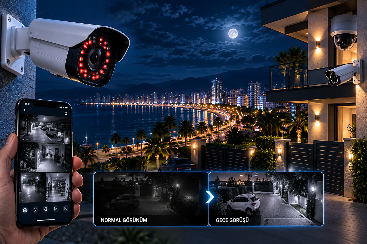 Mersin Gece Görüşlü Güvenlik Kamerası  Gece Kamera Sistemleri