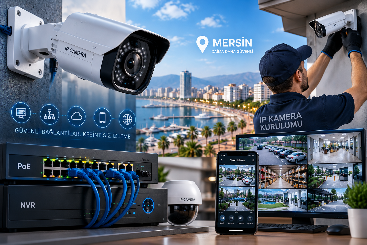 Mersin IP Kamera Sistemleri  IP Kamera Kurulumu